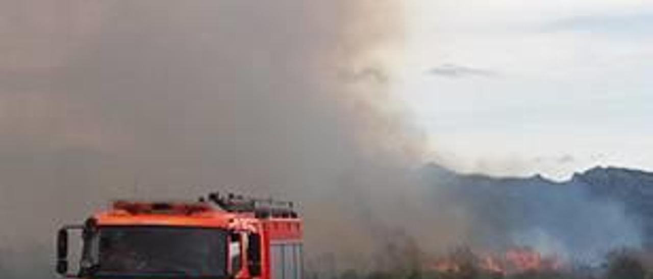 Cullera registra el        4.º incendio de un campo abandonado en apenas un mes