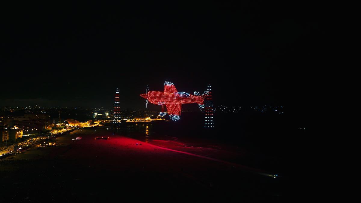 L'espectacle de Flock Drone Art a Portugal.