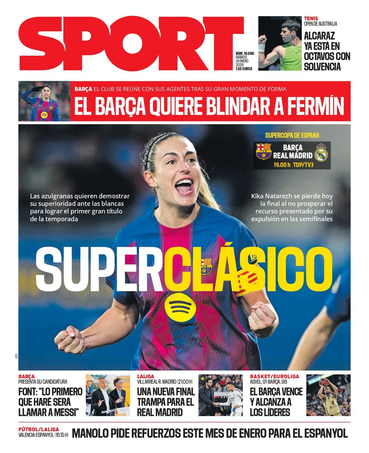 La portada SPORT de este sábado
