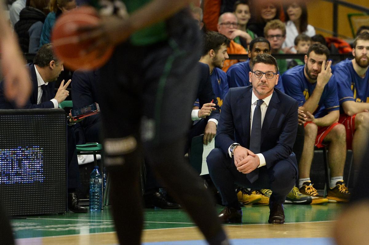 Fotis Katsikaris, durante un partido de esta temporada