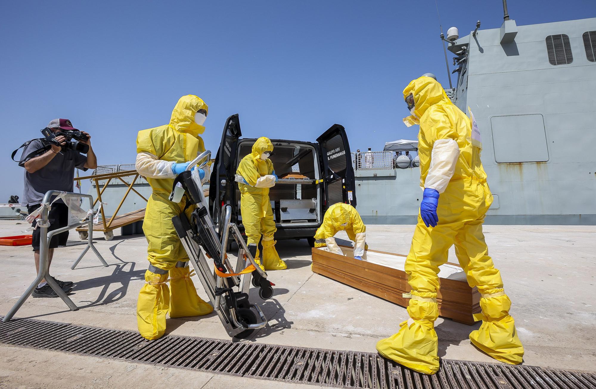 Simulacro de emergencia sanitaria en el puerto