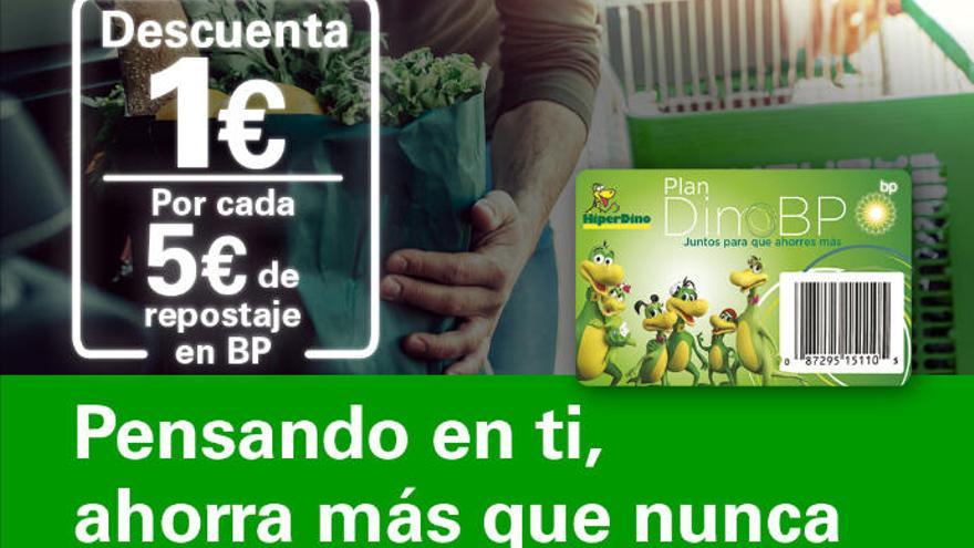 Imagen promocional de la iniciativa de HiperDino y BP.