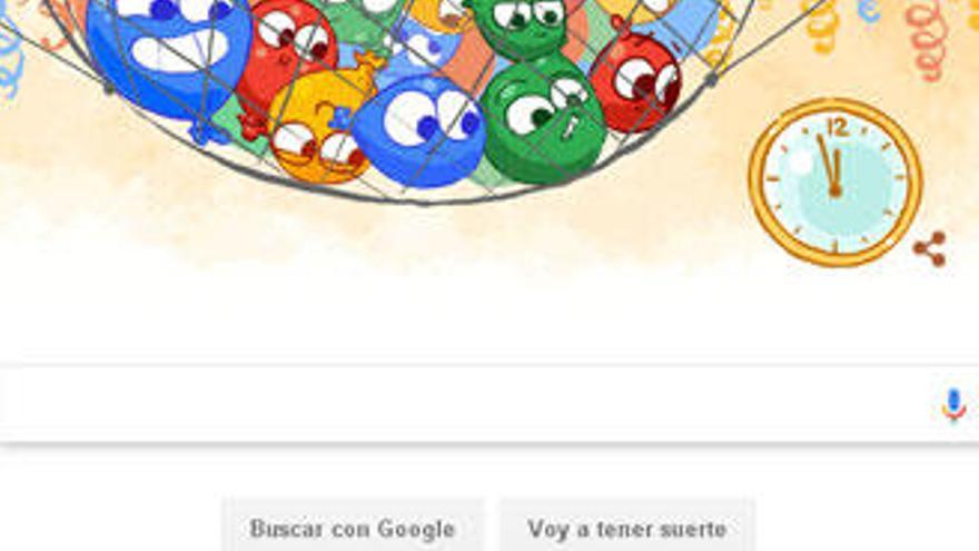 Google celebra la llegada de la Nochevieja con un colorido &#039;doodle&#039;