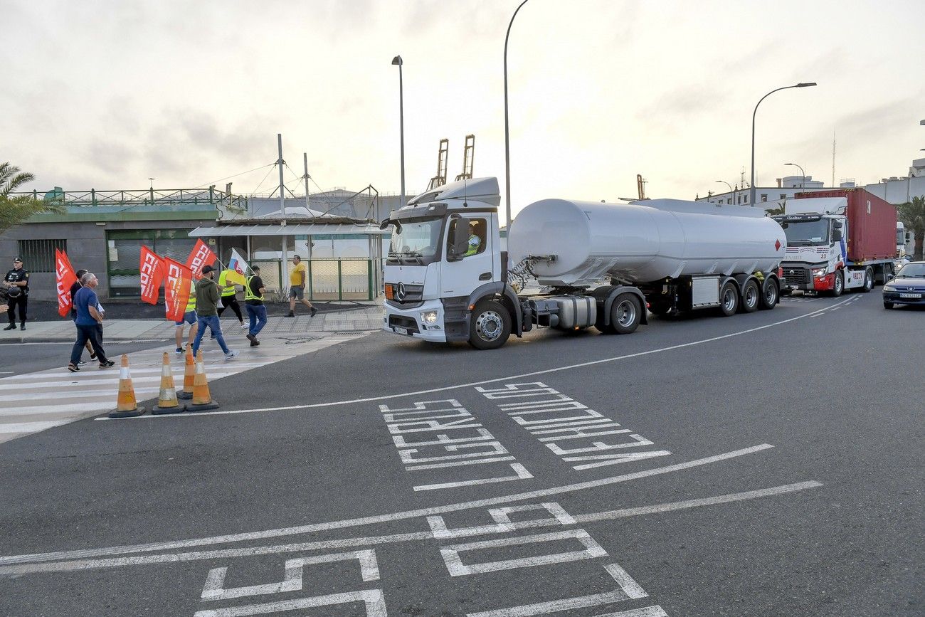 La primera jornada de la huelga de transporte no deja incidencias destacables en Las Palmas