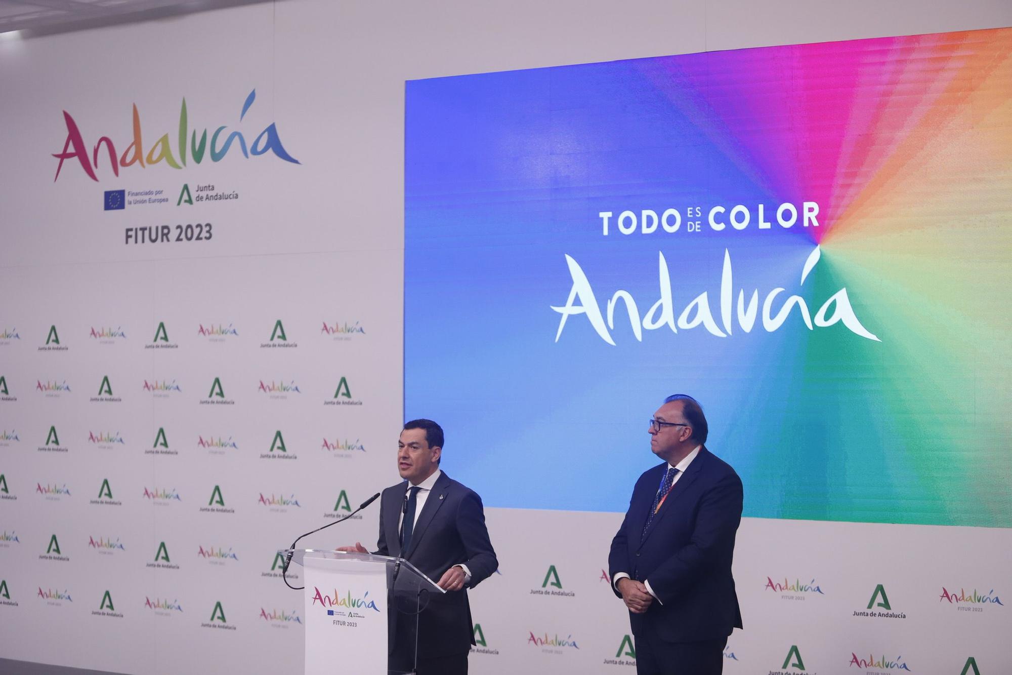 Inauguración del pabellón de Andalucía en la Feria de Turismo Fitur 2023