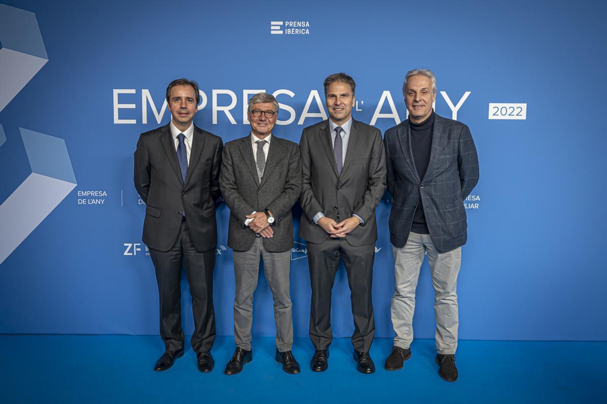 Marc Gòmez (Criteria), Gabriel Martínez (Banc Sabadell), Jordi Romañach (El Corte Inglés) y Fede Segarra (Damm). 