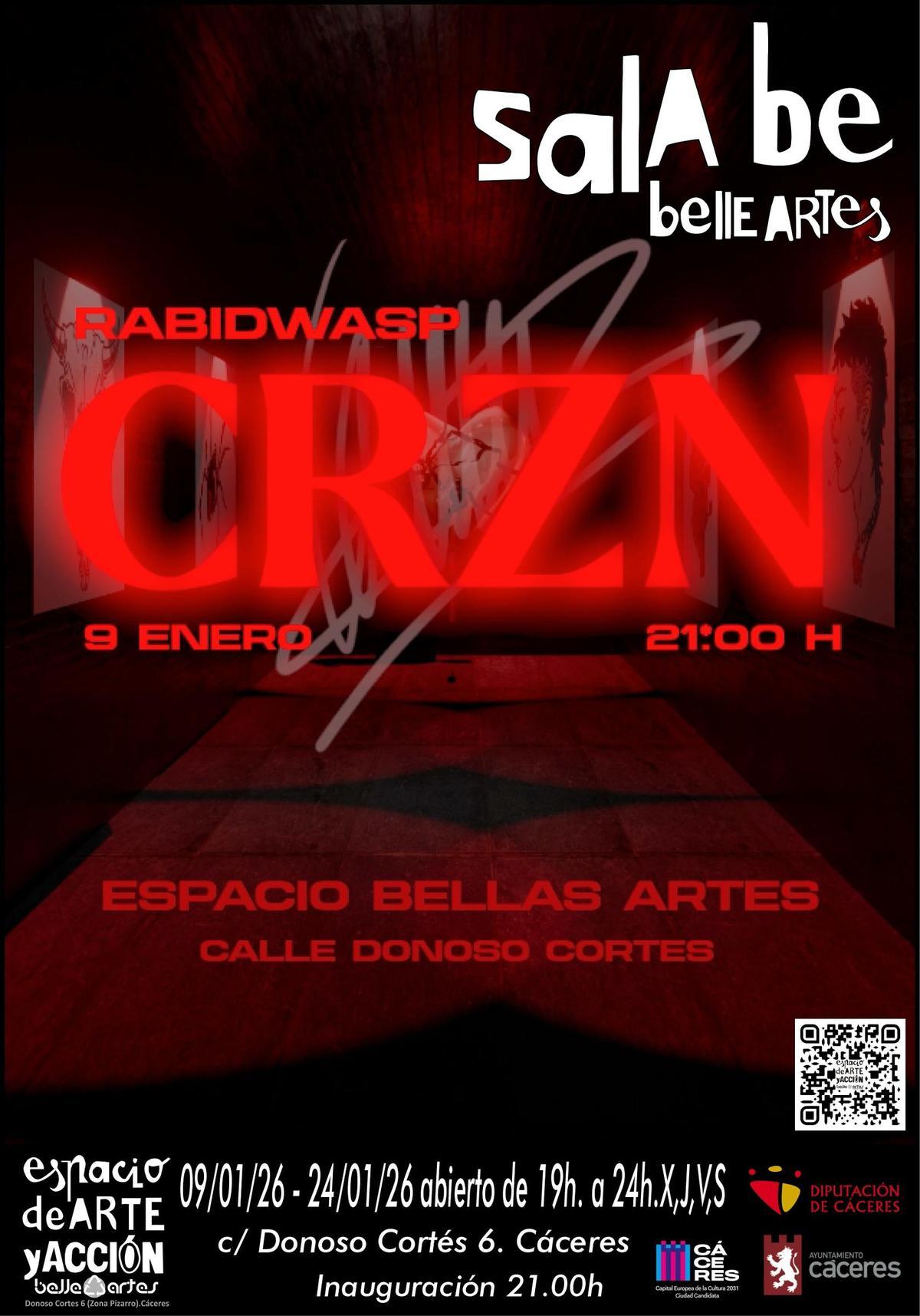 Cartel de la muestra de Laura Barrantes.