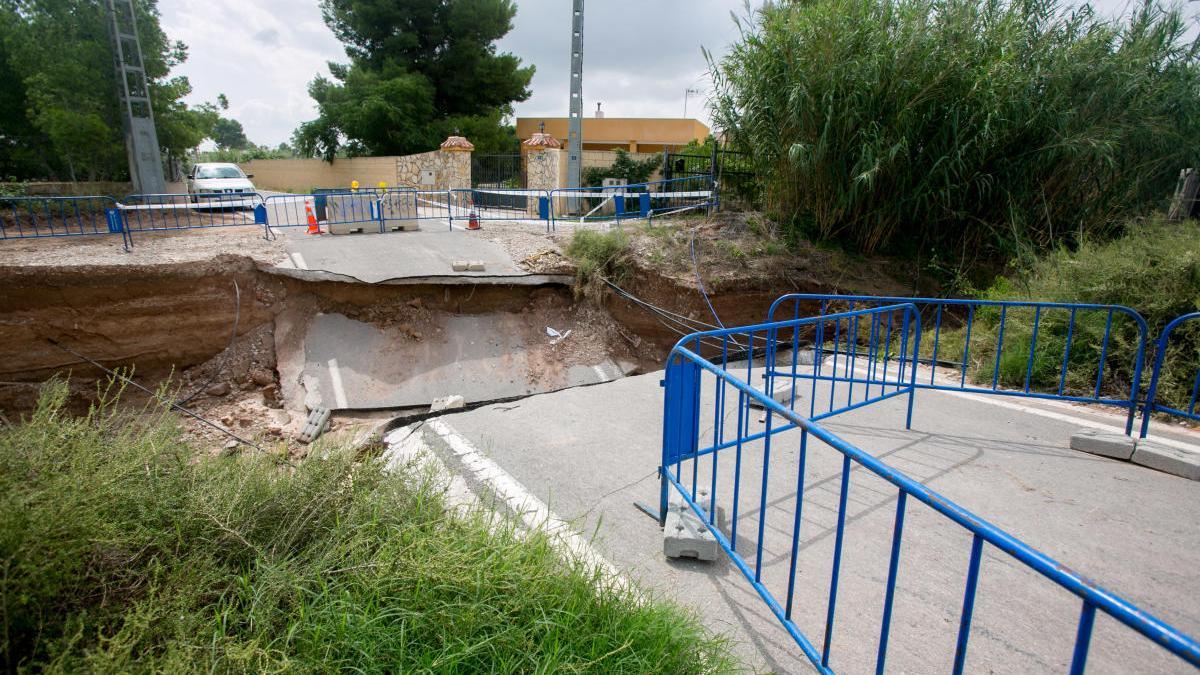 Daños de las lluvias en pedanías de Alicante