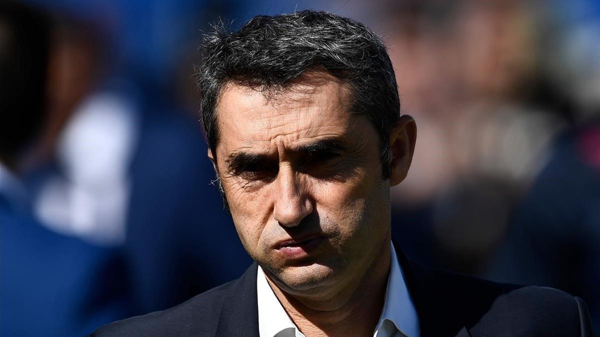 Valverde, durante el Getafe-Barça en el Coliseum Alfonso Pérez.