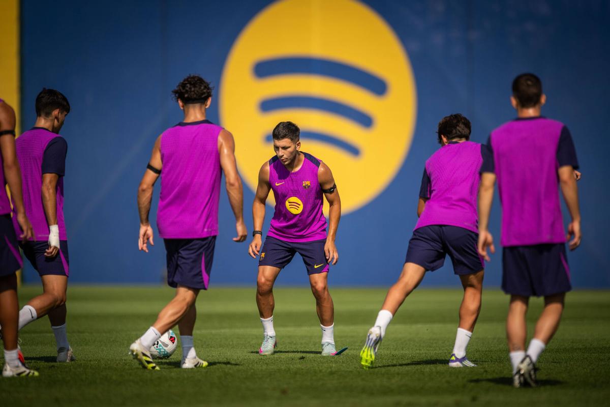 La última sesion del Barça