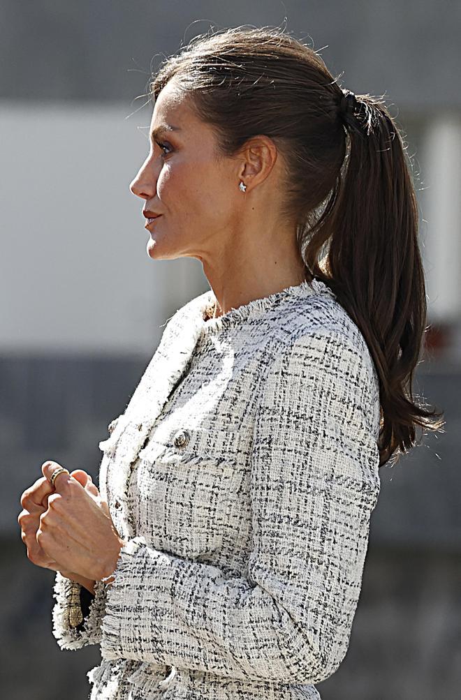 La reina Letizia repite peinado en Asturias