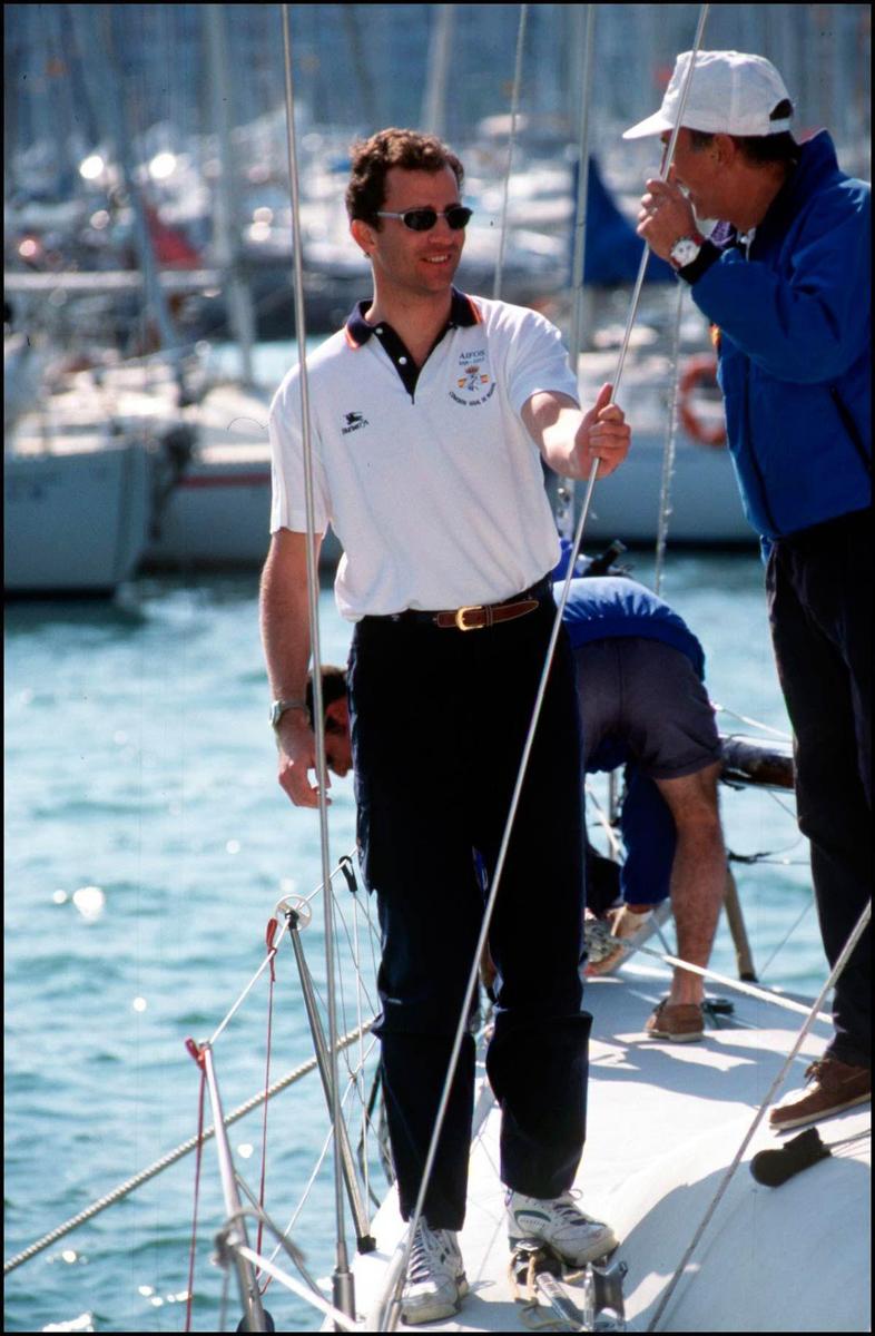 Felipe de Borbón, en la copa de vela reina Sofía de 1997