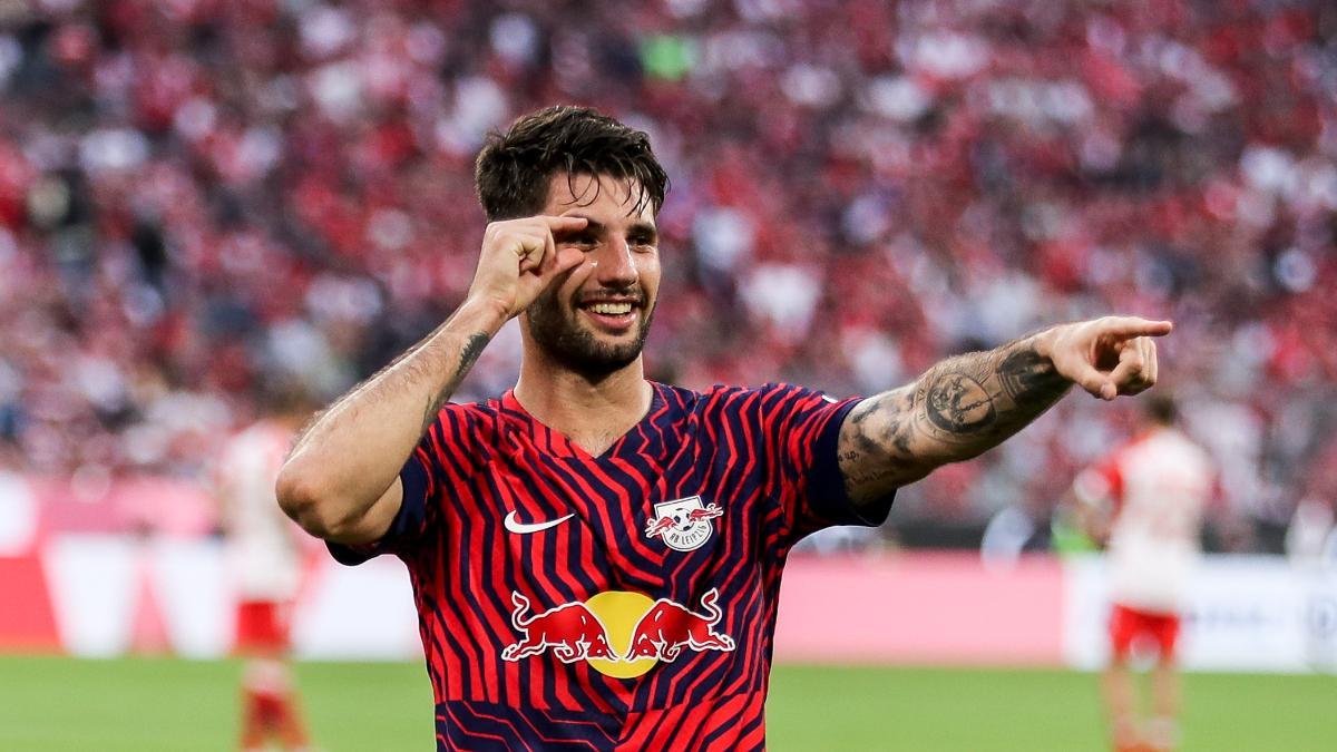 Dominik Szoboszlai, celebrando un gol con el RB Leipzig