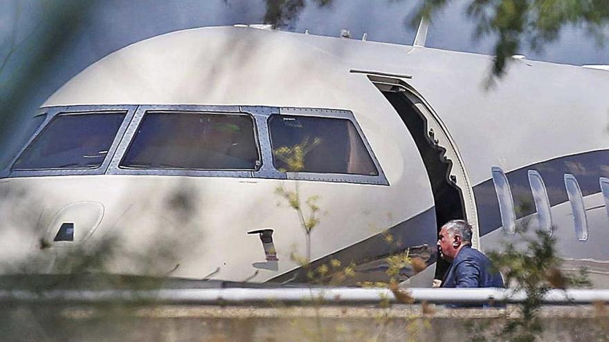 Igor Sechin, fotografiado el pasado agosto subiéndose a un jet de la petrolera en Son Sant Joan.