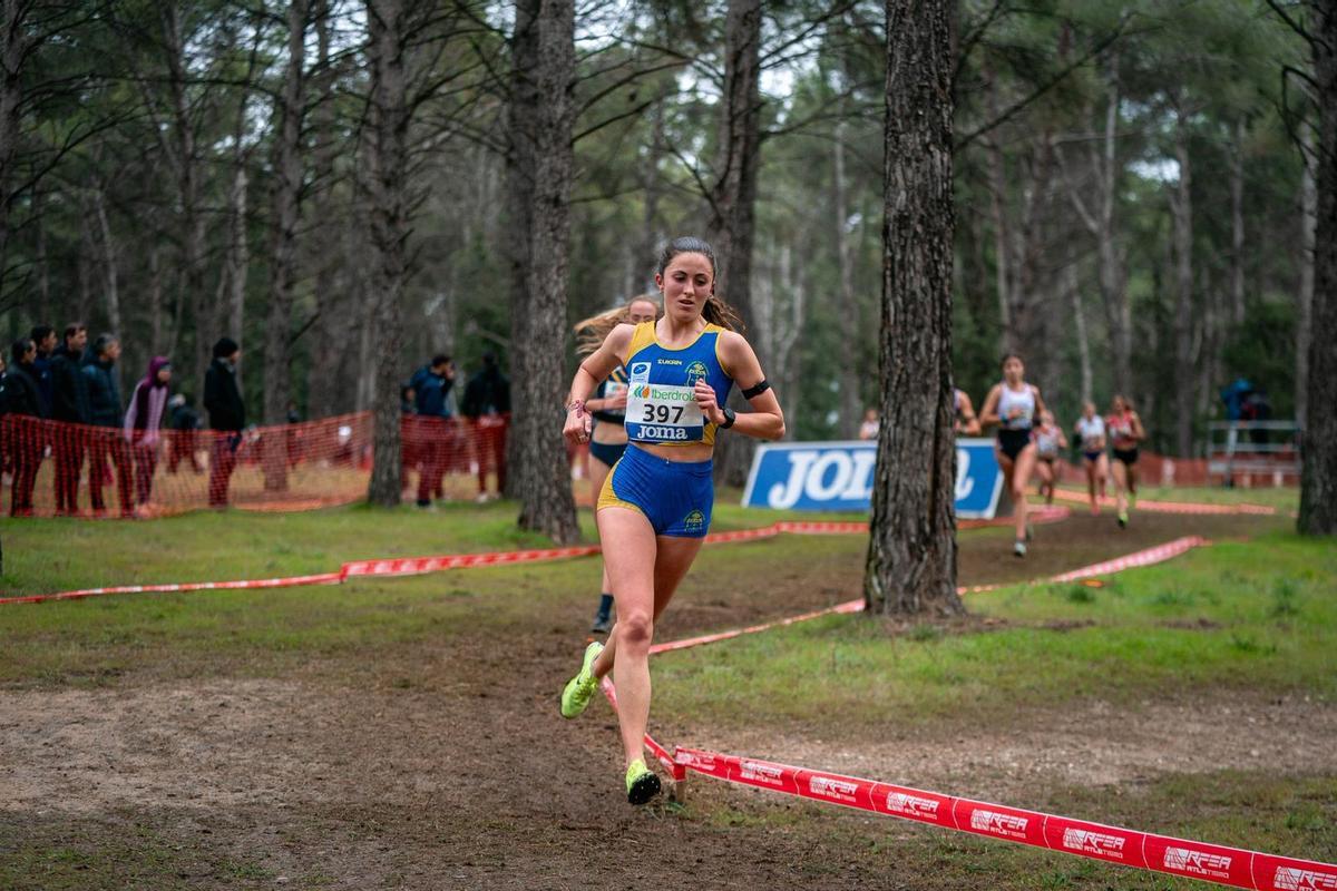 Laura López, durante su participación en una competición.