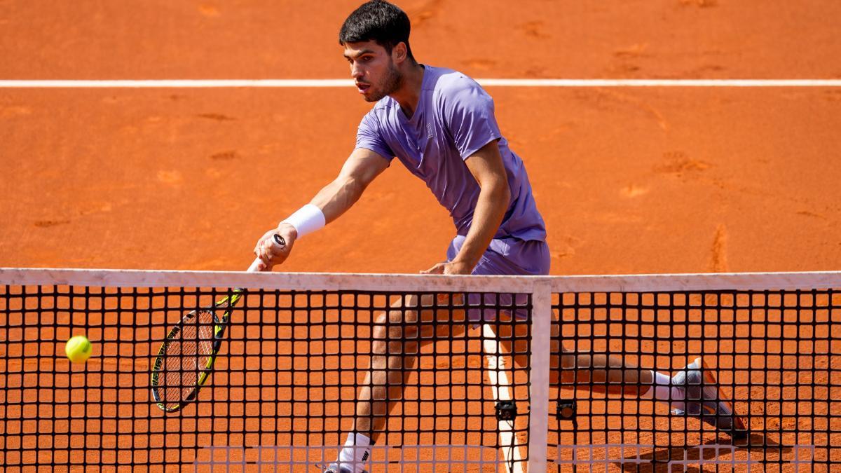 Alcaraz en la final del Barcelona Open ante Rune