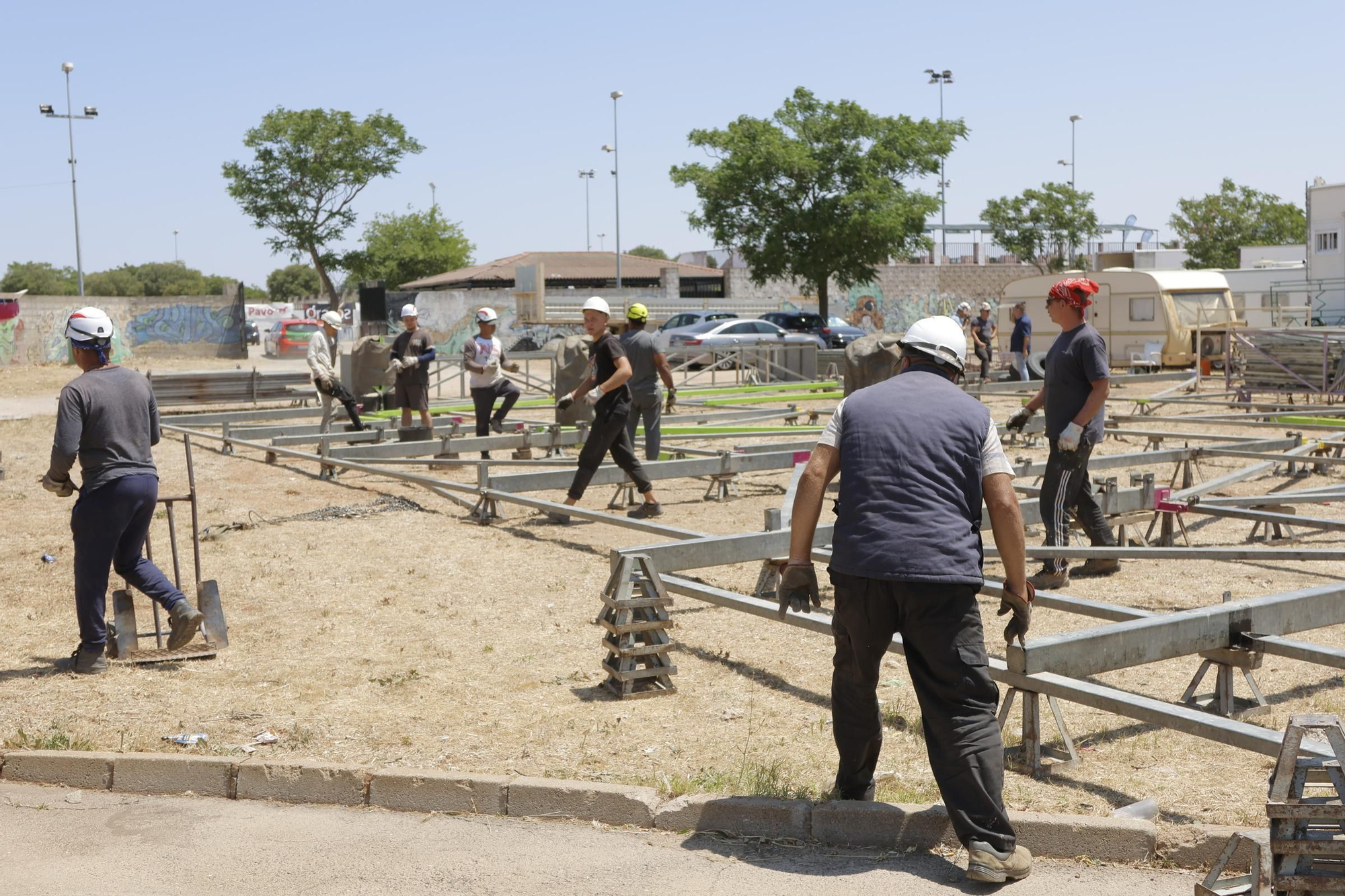 Los preparativos de la feria de Cáceres