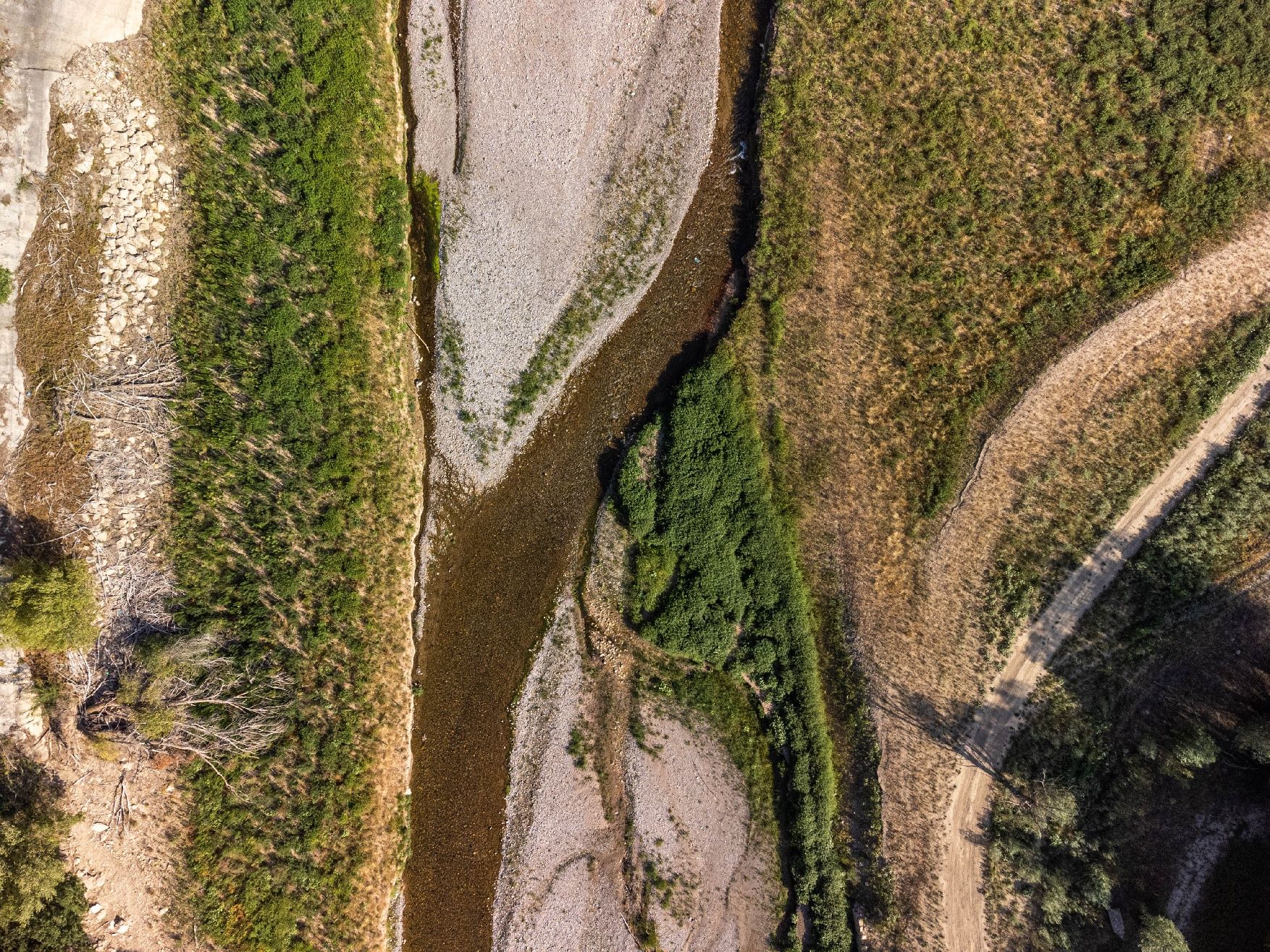 El pantà de la Baells, que ja es troba per sota del 40% de la capacitat, a vista de dron