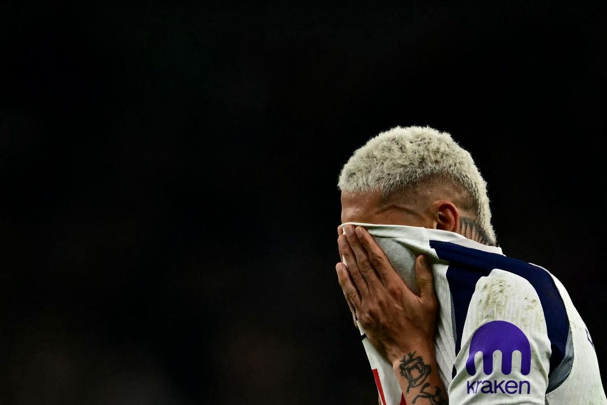 Richarlison durante la última derrota frente al Crystal Palace (1-3).