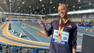 Ana Peleteiro, campeona de España en triple salto.