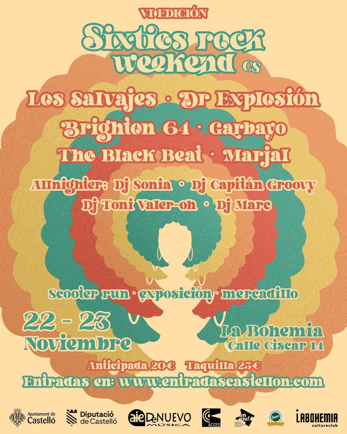 Cartel del VI Sixties Rock Weekend.