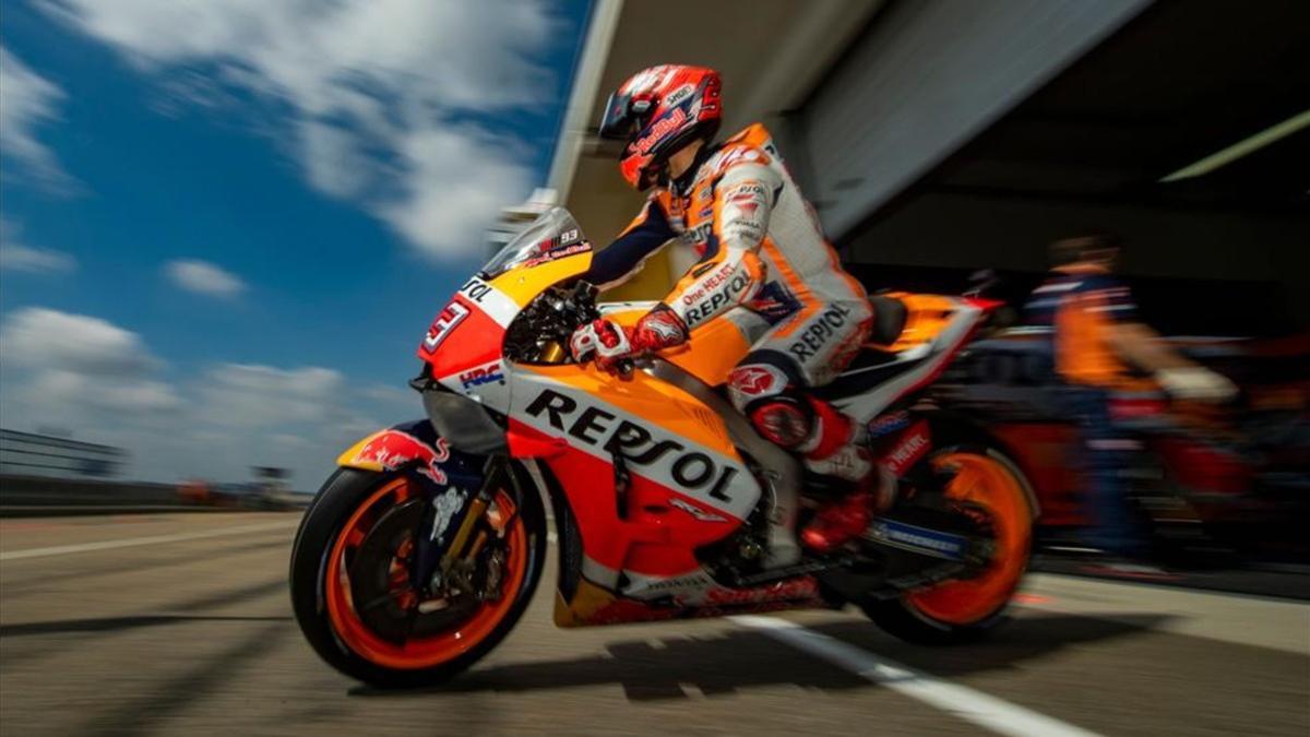 Márquez hizo algunas pruebas con la segunda moto