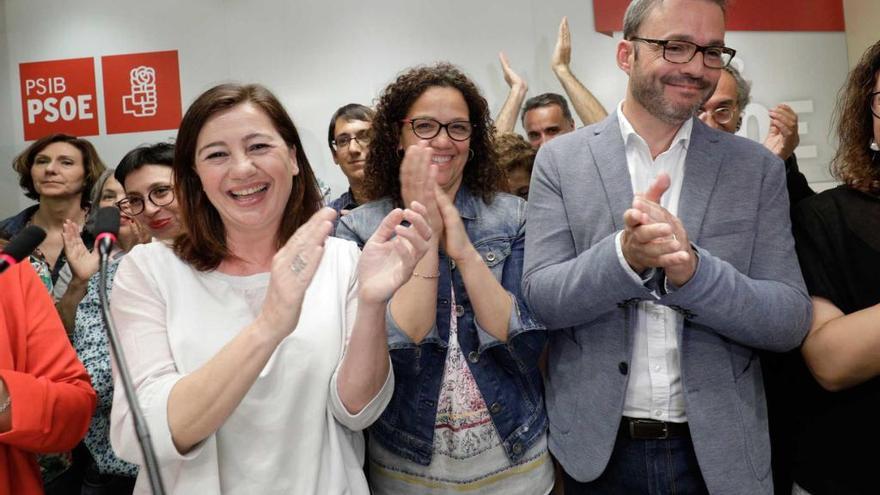 Armengol, Cladera e Hila celebran los resutados electorales