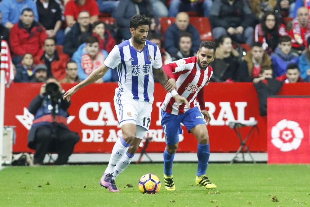 El partido entre el Sporting y la Real Sociedad, en imágenes