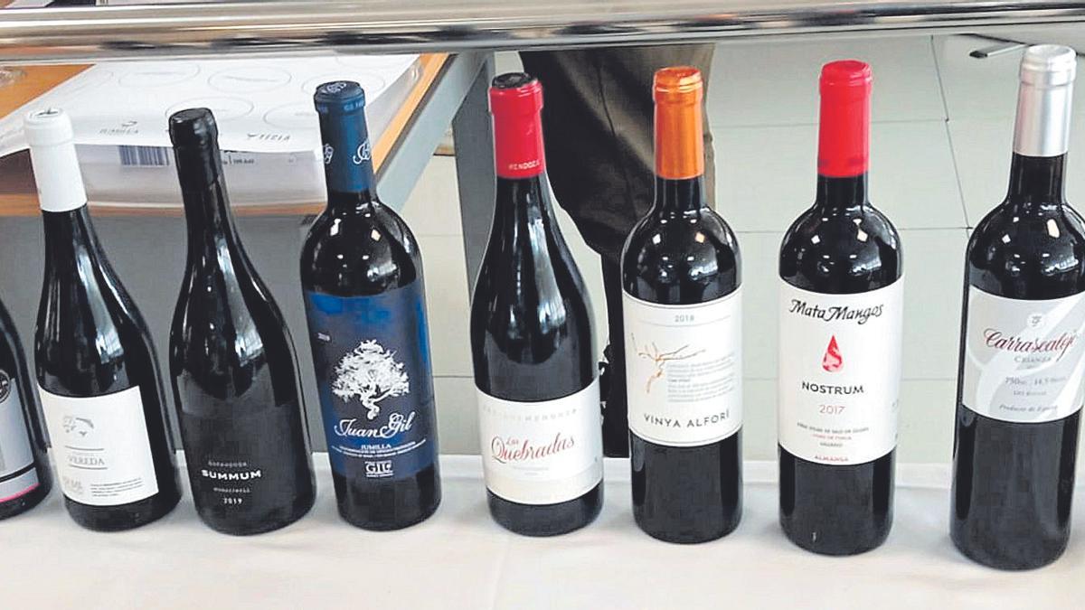 Selección de vinos variedad Monastrell probados en la cata, hace unos días en Madrid. FECOAM