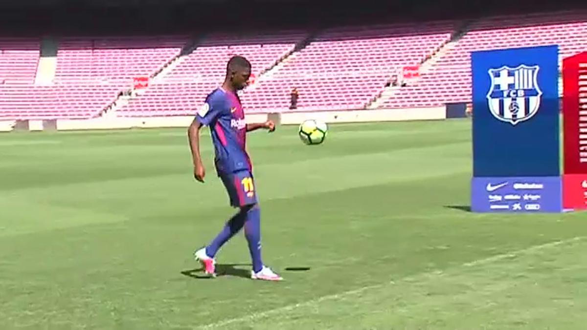 Dembélé ja exerceix com nou jugador del Barça
