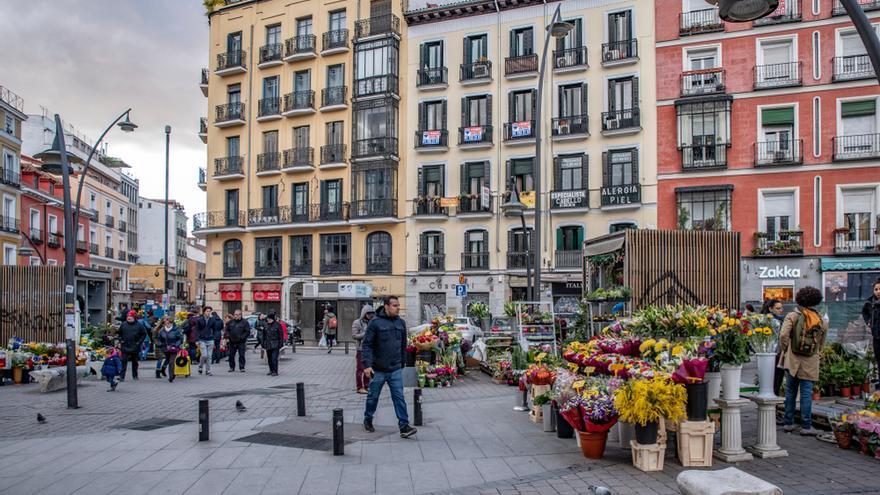 Plaza de Tirso de Molina, en Madrid.