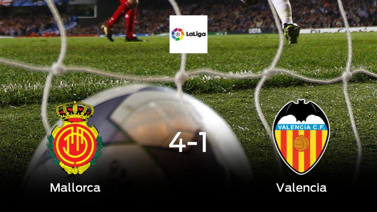 Triunfo para el Mallorca tras golear 4-1 al Valencia