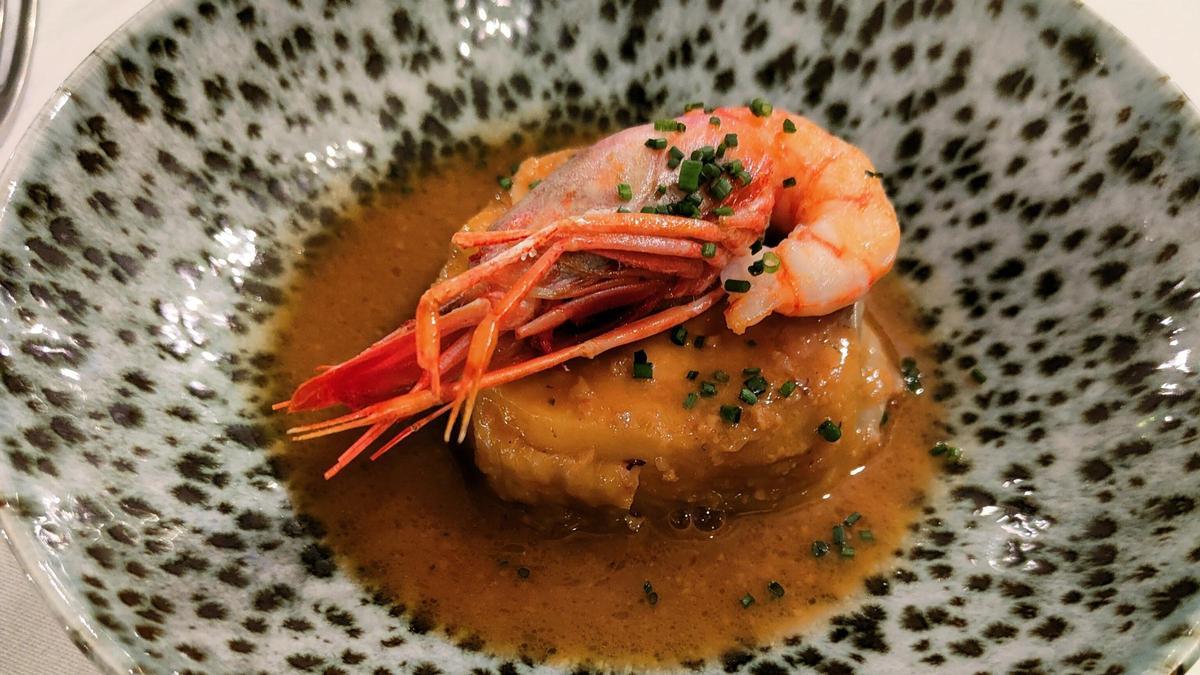 El pollo deshuesado y gambas del restaurante Pa i Raïm