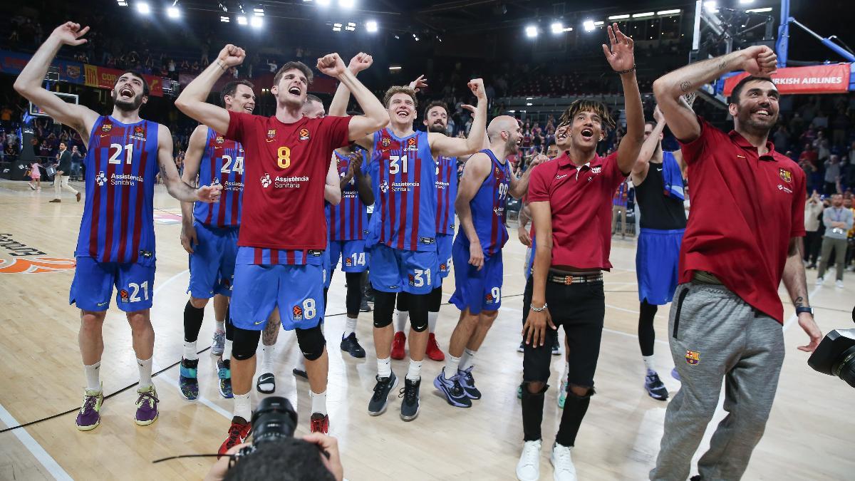 El Barça celebró a lo grande la clasificación para la Final Four