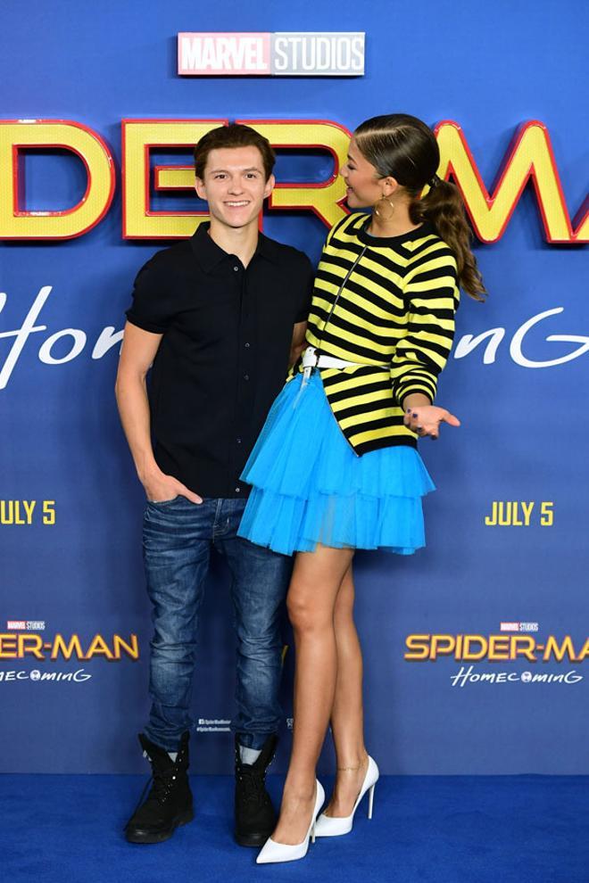 Zendaya y Tom Holland en el estreno de 'Spider-Man: Homecoming' en Londres