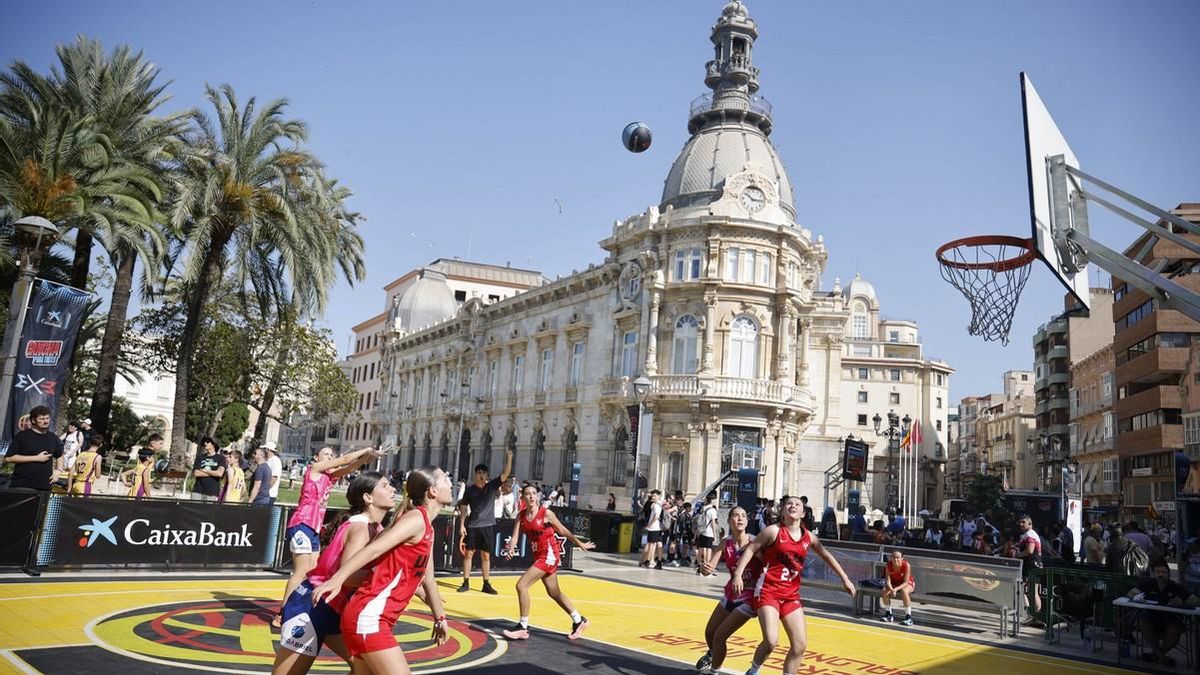 El Circuito 3x3 CaixaBank de baloncesto en Cartagena, en imágenes