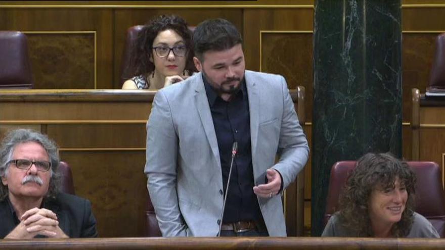 Rufián llama &quot;miserable&quot; a Zoido en el Congreso