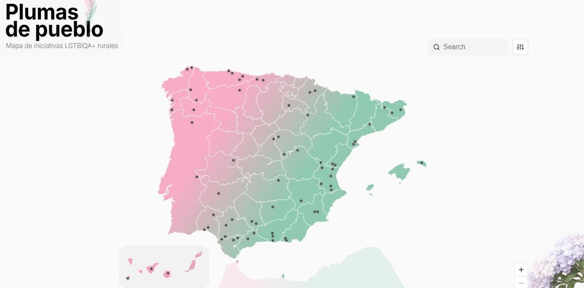 El mapa 'Plumas de Pueblo' que recge orgullos rurales