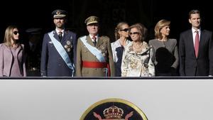 La famliia real española, en el desfile militar de la HIspanidad del 2009