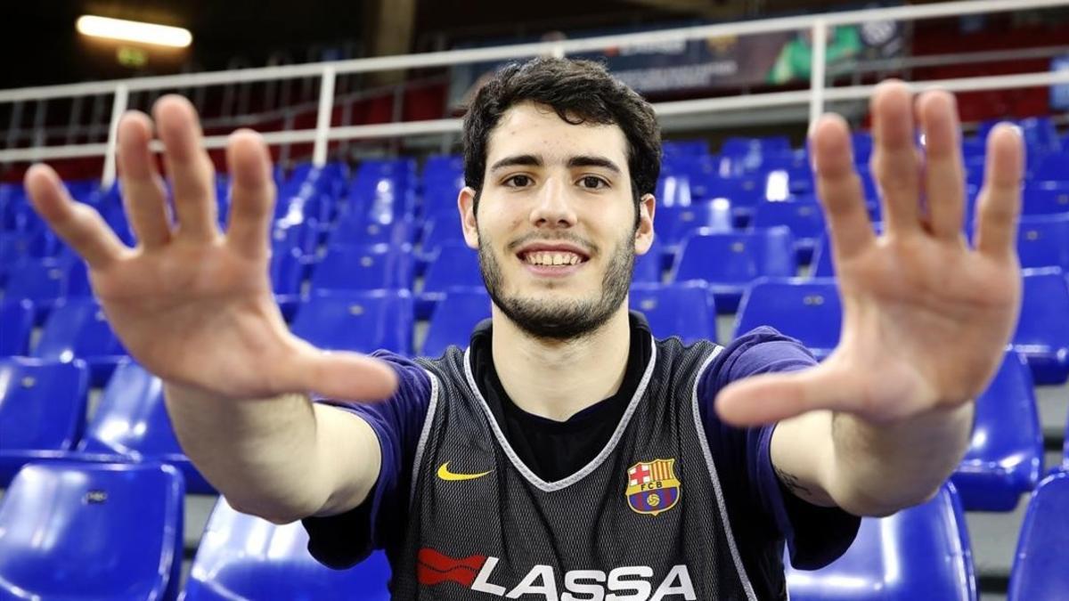 Álex Abrines, en una imagen de la pasada temporada con el Barça