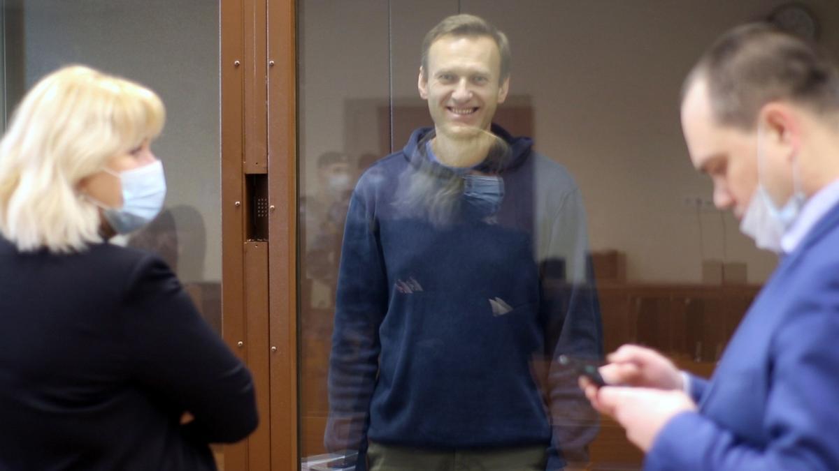 Alekséi Navalni, durante una vista ante un tribunal de Moscú.
