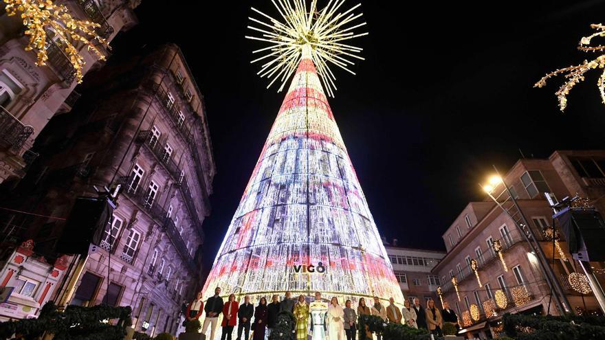 Las mejores imágenes del apagado de las luces de Navidad de Vigo
