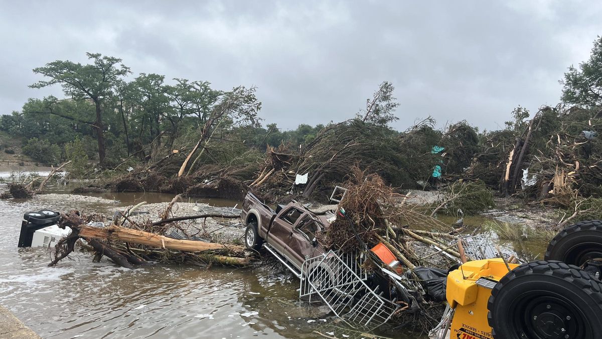 Imagen de una zona inundada en Texas