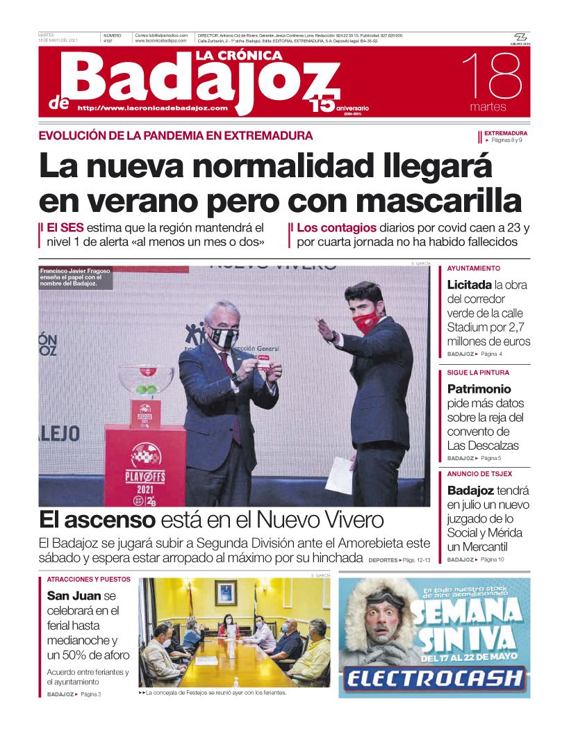 Consulta la portada correspondiente al día 18 de mayo del 2021