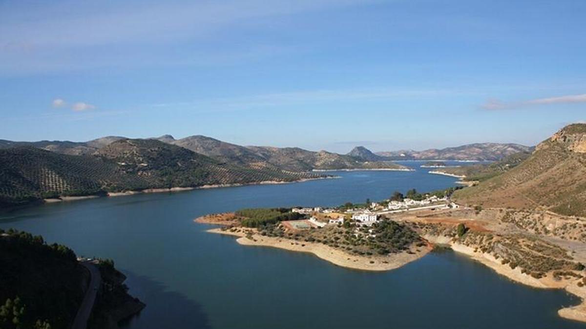 El embalse de Iznájar en la provincia de Córdoba.