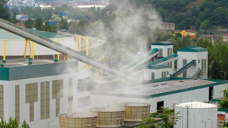 La central térmica de La Pereda, en Mieres.