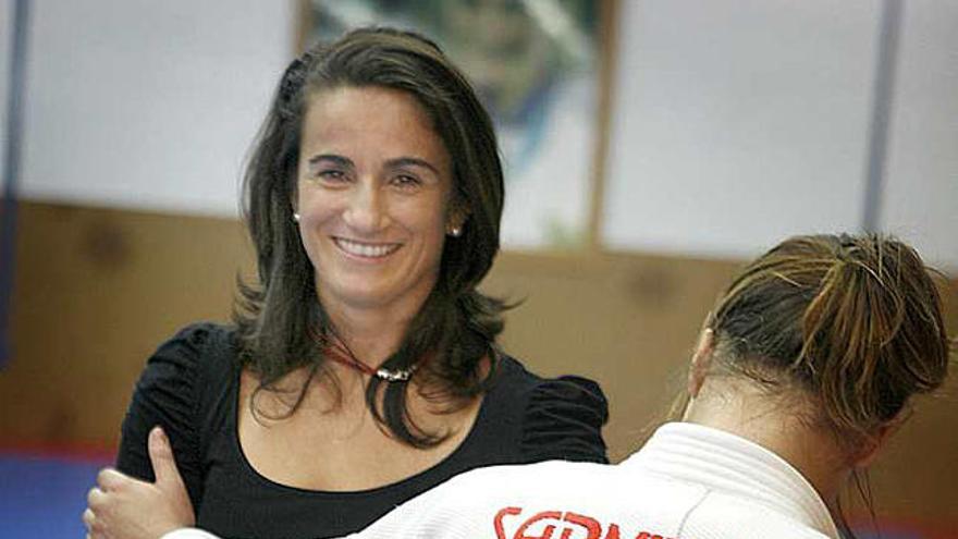 Isabel Fernández, ayer en el Judo Club Alicante.