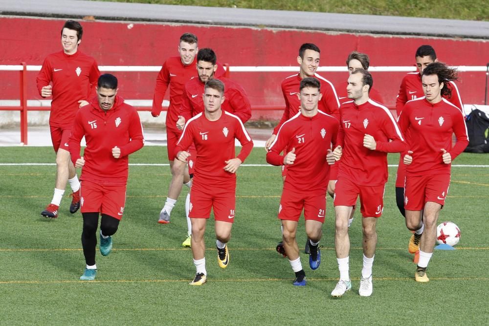 Primer entrenamiento del Real Sporting del 2018