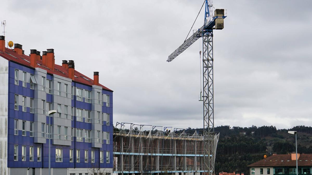 Construcción de un edificio de pisos en Santiago