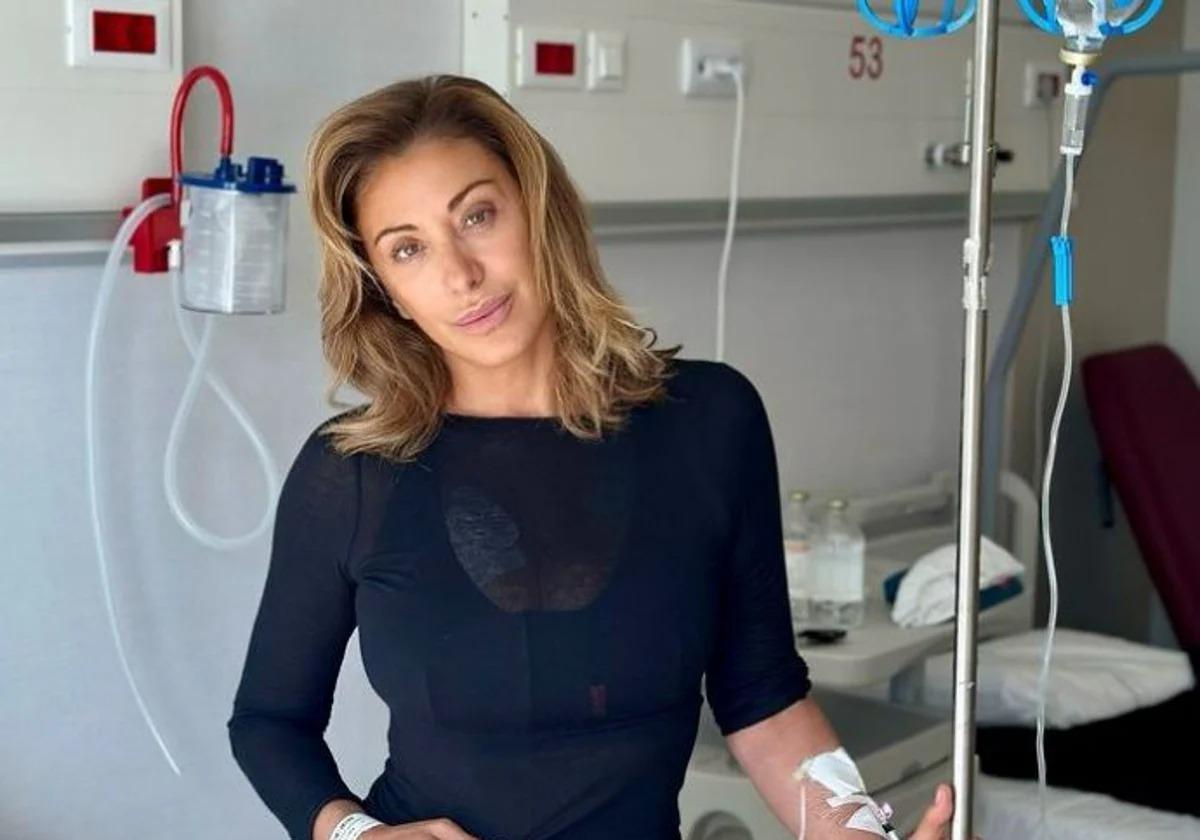Sabrina Salerno, horas antes de ser intervenida para extirparle un tumor maligno. Sabrina tiene cáncer de mama.